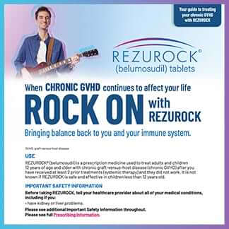 Image of the REZUROCK patient brochure’s front cover